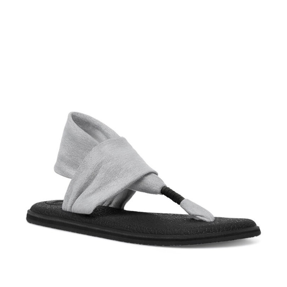Sanuk Gray Yoga Mat Sling Sandals Flip Flops 9 Summer Vacation